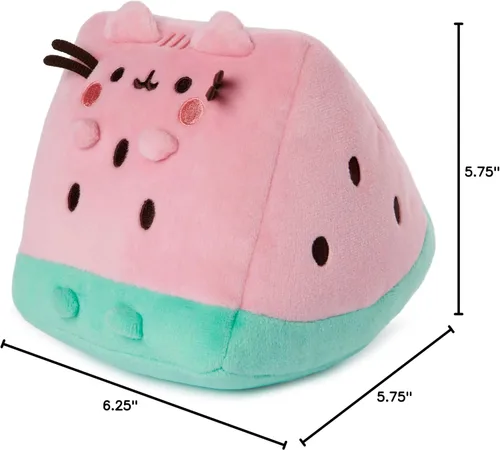 Miniatura 9 de GUND Pusheen - Peluche de sandía para gatos de 8 años en adelante, rosa/verde, 6 pulgadas