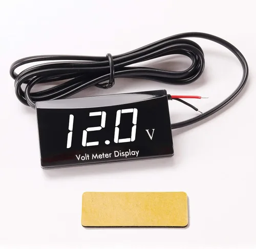 Miniatura 6 de Kinstecks Voltímetro de motocicleta DC 12V Medidor de voltímetro digital Pantalla LED Medidor de voltaje para motocicleta Monitor de voltaje