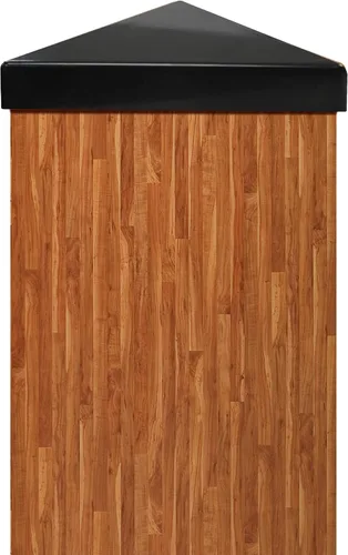Miniatura 4 de GKOLED Paquete de 6 tapas de vinilo de PVC negro pirámide de 3.5 x 3.5 pulgadas, para postes con tamaño real de 3.5 x 3.5 pulgadas, adecuadas