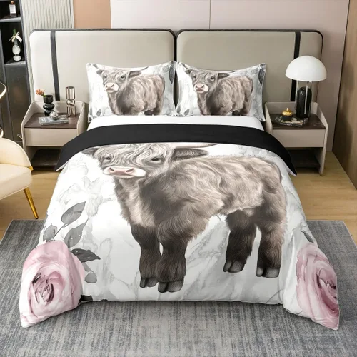 Miniatura 41 de Juego de ropa de cama 100% de algodón natural con hojas de palmera, funda de edredón Monstera con hojas tropicales, rama de hojas tropicales, funda