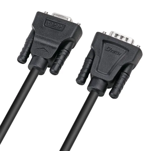 Miniatura 6 de DTech DB9 RS232 - Cable serie macho a hembra, cable de módem nulo, cruce de 7 cables para comunicación de datos (10 pies, negro)