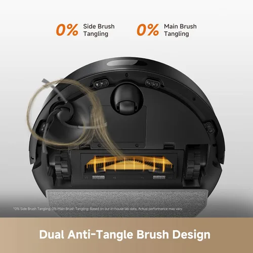 Miniatura 5 de DREAME D20 Air Plus Robot Vaccum and Mop Combo con succión de 20,000 Pa, tecnología antienredos, muelle de vaciado automático, limpieza profunda