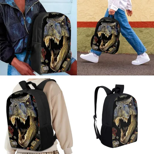 Miniatura 2 de HUGS IDEA Juego de 3 bolsas escolares con aislamiento térmico para el almuerzo, estuche para lápices