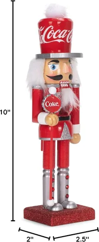 Miniatura 7 de Coca-Cola Kurt S. Adler - Cascanueces de madera de 10 pulgadas, multicolor (CC6202)