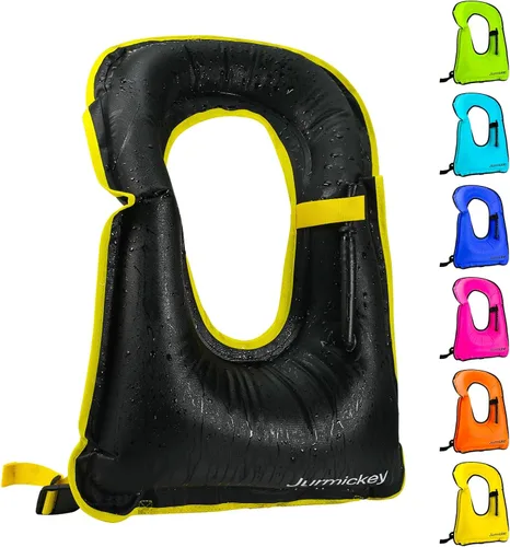Chaleco inflable de esnórquel para adultos, chaqueta de esnórquel portátil, chaleco de flotabilidad para esnórquel, natación, kayak, canotaje, carga