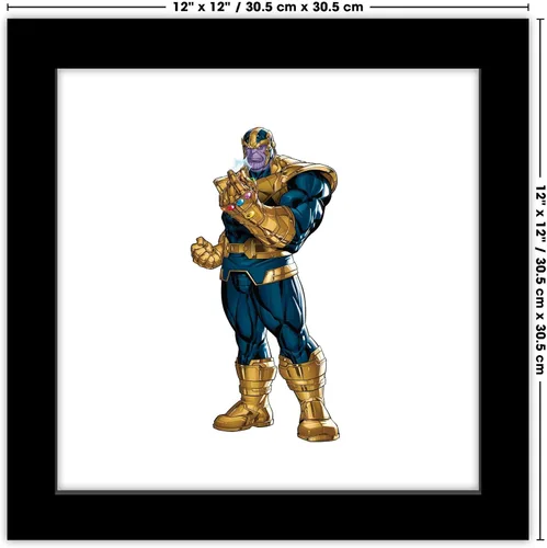 Miniatura 7 de Trends International Gallery Pops Marvel Comics Avengers - Póster de pared de Thanos, 12 x 12 pulgadas, versión enmarcada en negro