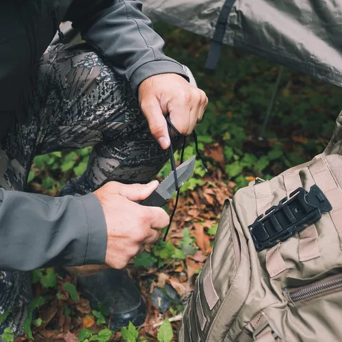 Miniatura 7 de GEAR AID Kotu Tanto Cuchillo de hoja fija para exteriores con funda de liberación rápida, hoja recubierta de titanio de 3 pulgadas Coyote