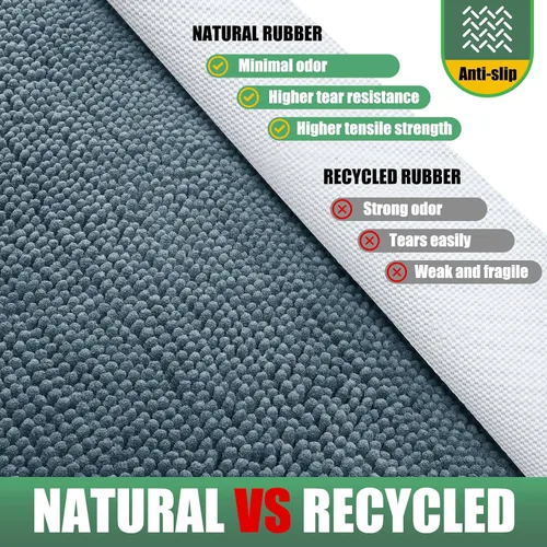 Miniatura 5 de IM HOME Felpudo absorbente de chenilla para exterior de 36" x 24", tapetes lavables para perros antideslizantes para interior, tapete para perros