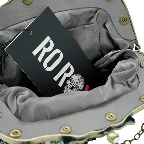 Miniatura 3 de Ro Rox Margeret - Bolso de mano vintage con cuentas florales y diamantes brillantes