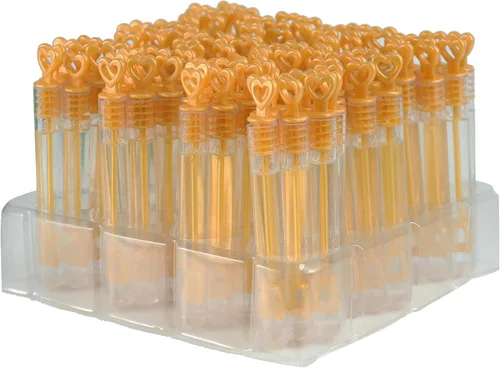 Miniatura 5 de GIFTEXPRESS Varitas de burbujas para fiesta, paquete de 96 mini palitos de burbujas de 4.25 pulgadas de alto, color dorado, tubo de 0.2 onzas