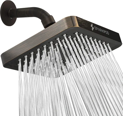 Miniatura 30 de SparkPod Cabezal de regadera – Lluvia de alta presión – Diseño de lujo de calidad premium – Instalación en 1 minuto – Reemplazo ajustable de fácil