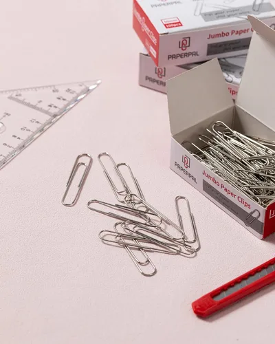 Miniatura 5 de PAPERPAL Clips de papel para oficina, escuela y uso personal, clip de papel jumbo suave (5 cm), 1000 clips de papel grandes