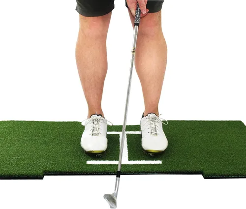 Rukket Tri-Turf - Alfombrilla de golf para ataque, conducción portátil, astillado, ayuda de entrenamiento para patio trasero con camisetas