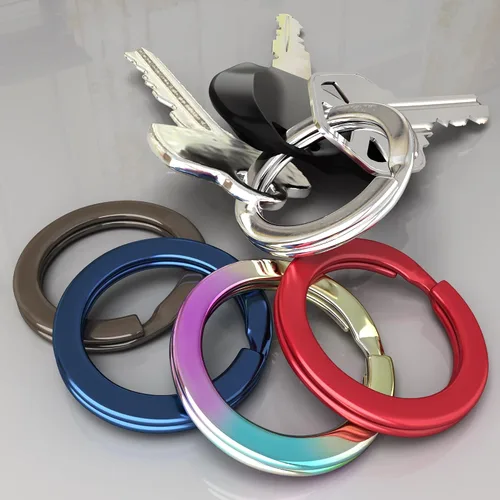 Miniatura 5 de Llaveros pequeños de 0.8 pulgadas (0.787 in) – Llavero resistente a granel para manualidades – Llavero dividido collar para mascotas, llaves