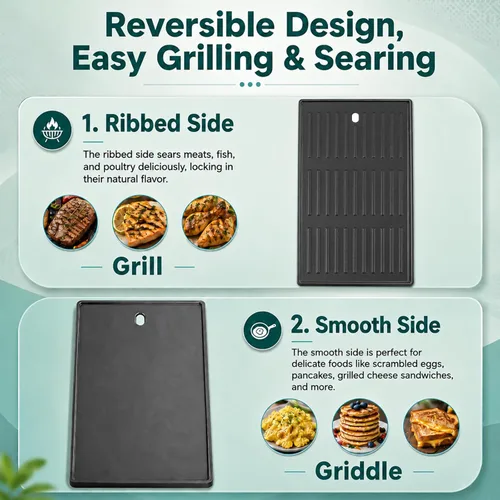 Miniatura 6 de SafBbcue Piezas de recambio mate de la plancha del hierro fundido para Charbroil infrarrojo comercial 463242715 463242716 463234413 463234614