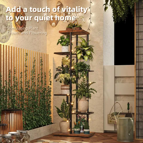 Miniatura 2 de Simple Trending Soporte para plantas para interiores y exteriores, estante para plantas de 6 niveles, soporte alto para macetas, estante