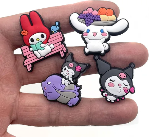 Miniatura 3 de DASDINGO 20 piezas de lindos dijes de animales de dibujos animados para zapatos, accesorios para mochila para adultos, hebillas, pulseras