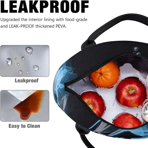 Miniatura 3 de Aosbos - Bolsas de almuerzo grandes para mujer, lonchera aislada, bolsa de mano fría suave Aosbos, organizador de alimentos para adultos, soporte D.