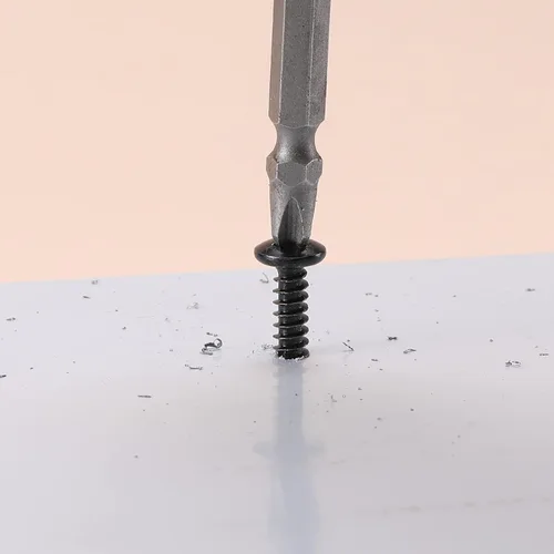 Miniatura 6 de #8 x 1 Tornillos de chapa metálica 100 piezas 410 tornillos Tek de cabeza plana de acero inoxidable Tornillos autorroscantes rápidos Óxido negro por