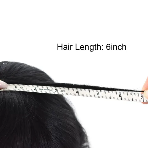 Miniatura 8 de Toupee Hair for Men Hair Piece 0.002 in Ultra Thin Skin Mens Toupee Sistema de reemplazo de cabello humano para hombres, prótesis capilar