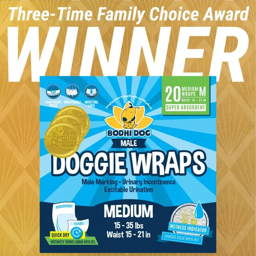 Miniatura 2 de Bodhi Dog Pañales desechables para perros machos - Superabsorbentes, impermeables, ajustables, diseño cómodo, control avanzado de la humedad e