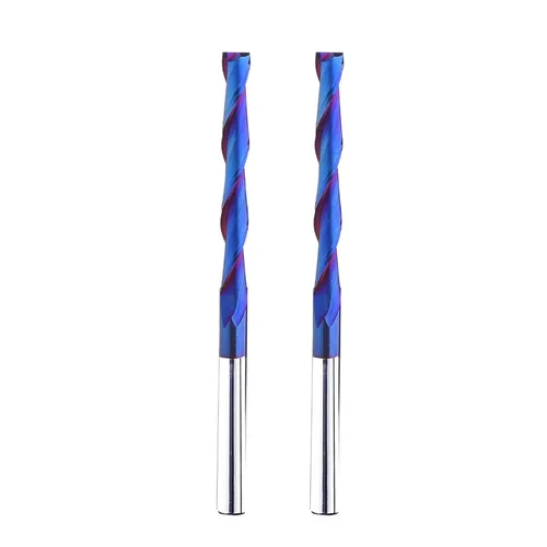 Miniatura 10 de BRD204 Broca de enrutador de inmersión en espiral de carburo sólido 2 flautas corte CNC Router Bits Molino de extremo NACO recubierto 1/8 "CD X 3/4