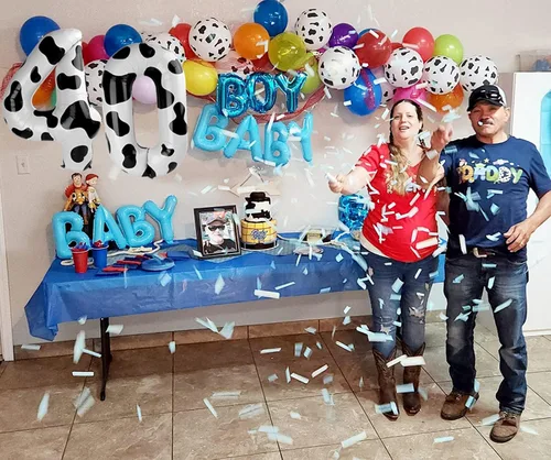 Miniatura 7 de Globo con el número 2 con estampado de vaca, globo de 40 pulgadas, suministros de fiesta de animales de granja para segundo cumpleaños, decoraciones