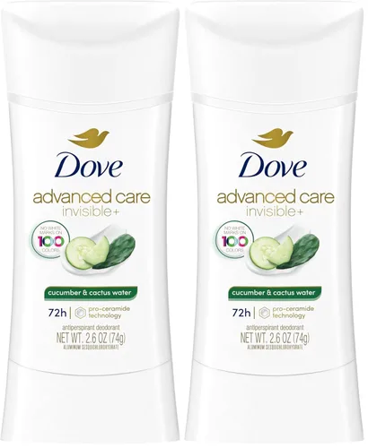 Miniatura 8 de Dove Advanced Care - Barra de desodorante antitranspirante con agua de pepino y cactus invisible para ayudar a reparar la piel con tecnología