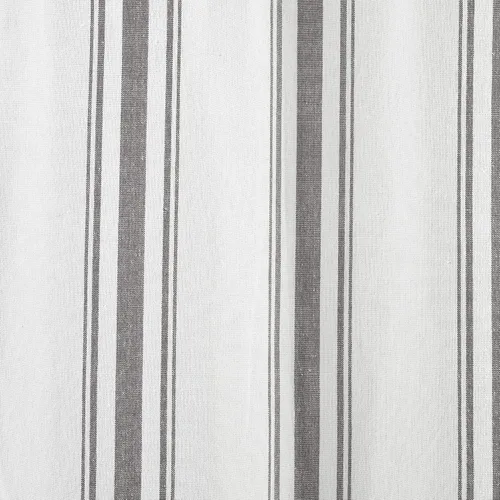 Miniatura 3 de Lush Decor Farmhouse Stripe - Par de paneles de cortinas de ventana de algodón teñido con hilo a rayas, 42" A x 84" L, Gris - Encanto rústico