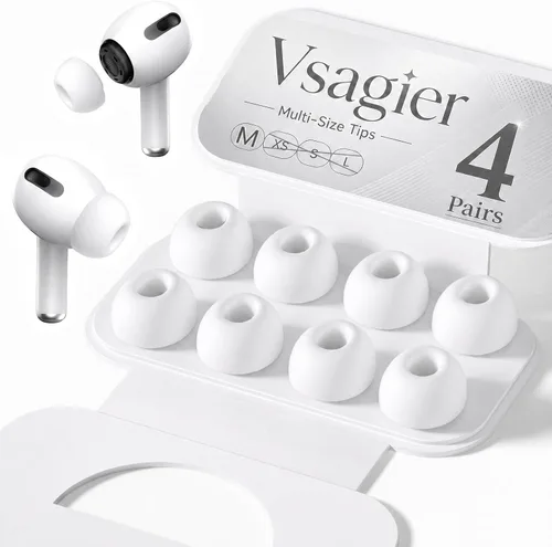 Miniatura 14 de Almohadillas de repuesto de espuma viscoelástica para AirPods Pro 1 y 2 Gen, puntas de auriculares ultra suaves con cancelación de ruido, ajuste