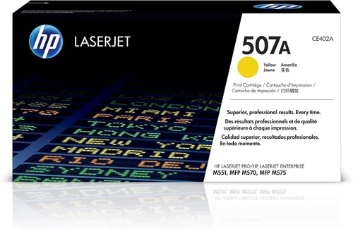 HP 507A (CE402A) cartucho de tóner original LaserJet amarillo