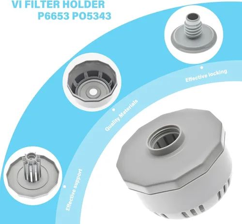 Miniatura 4 de Aplicable a P6653 y P05343 Piezas de Repuesto Tipo VI Juego de Soporte de Filtro para Jacuzzi Coleman Saluspa, Incluye 2 Cartuchos de Filtro