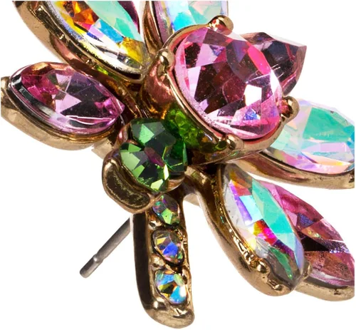 Miniatura 2 de Betsey Johnson Pendientes de flor de piedra mixta, Vidrio