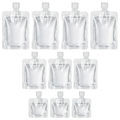 Travel Pouches for Toiletries, 13 Pack TSA Approved Refillable Travel Liquid Pouches, Flat Travel Bottles for Toiletries, Reusable 3oz Portable