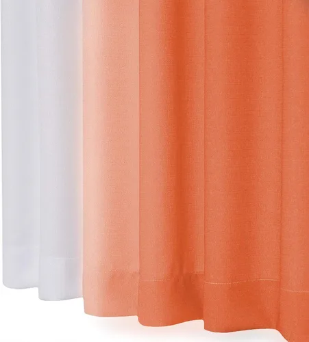 Miniatura 7 de Melodieux Cortinas semitraslúcidas de lino degradado de 63 pulgadas de largo para sala de estar, cortinas horizontales de gasa con bolsillo