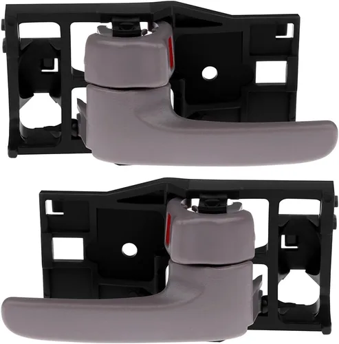 LUJUNTEC Manija de puerta interior – Conductor delantero y trasero izquierdo del pasajero lado derecho, repuesto directo gris para Toyota 2001-2007