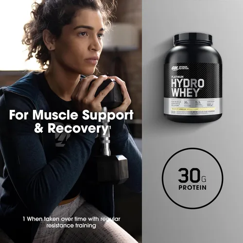 Miniatura 4 de Optimum Nutrition Platinum Hydrowhey Proteína en polvo, 100% hidrolizado aislado de suero en polvo, sabor: Velocity Vanilla, 3.5 libras