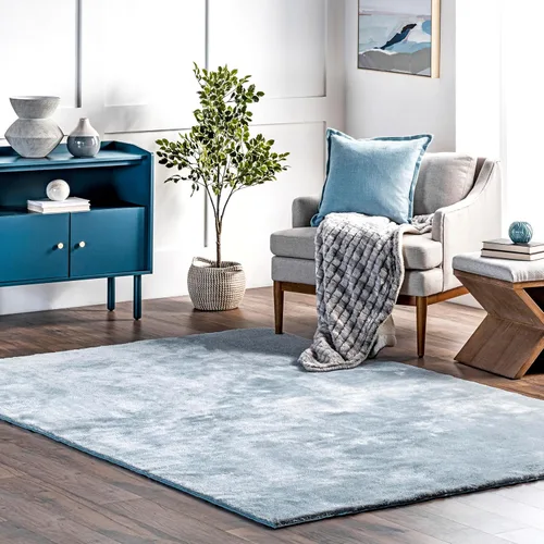 Miniatura 9 de nuLOOM Alfombra de Área de Felpa Acogedora de 5' x 8', Lavable a Máquina, Antideslizante, Alfombra Shag Suave y Esponjosa para Sala de Estar, Crema