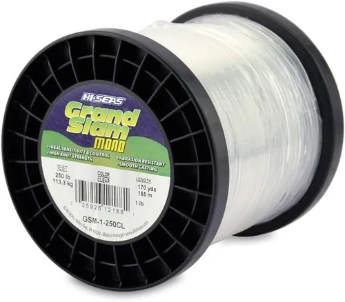 Miniatura 20 de Sedal de Pesca de Monofilamento HI-SEAS Grand Slam - Fuerte y Resistente a la Abrasión en Transparente, Rosa, Verde, Azul Ahumado, Amarillo