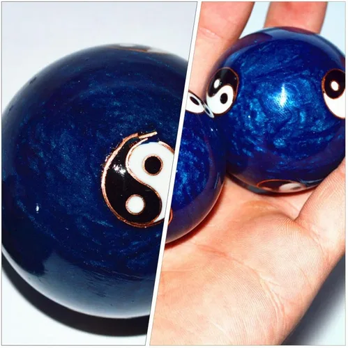 Miniatura 5 de Healifty 1 set Baoding Masaje de manos Esmalte Suave para Alivio y Salud de las Articulaciones para Ejercicio de Mano y Relajación
