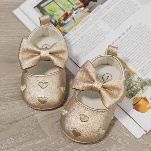 Miniatura 3 de Meckior Zapatos deportivos para bebé y niñas, suela suave, con lazo, princesa, vestido de boda, Mary Jane, planos, para recién nacidos, ligeros