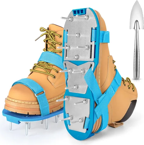 Zapatos aireadores de césped para césped, zapatos aireadores de césped premontados para césped, herramienta aireadora de suelo para aireación de
