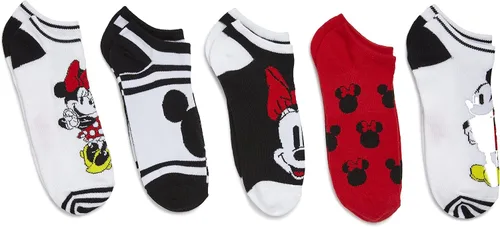Miniatura 5 de Disney Women's Mickey Mouse 5 Pack No Show Socks