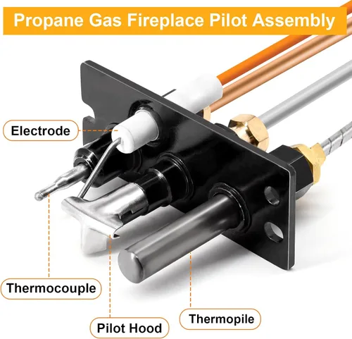 Miniatura 2 de Criditpid 4021-737 Pilot Assembly LP para calentador, Heat N Glo, Chimeneas Quadrafire, Calentador y Ensamblaje Piloto de Gas Propano Heat-N-Glo