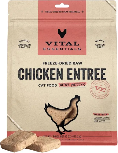Miniatura 16 de Vital Essentials Alimento Crudo Liofilizado para Gatos, Mini Hamburguesas de Pavo, 8 oz