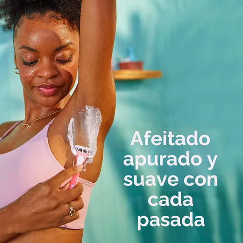 Miniatura 4 de Gillette Venus Maquinillas de afeitar desechables sensibles para mujeres con piel sensible, 6 unidades, ofrece un afeitado cercano con comodidad