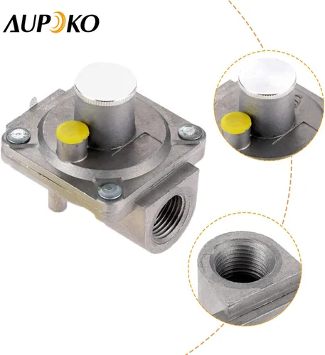 Miniatura 7 de Aupoko Regulador de parrilla de gas natural 1/2 "-14NPT LP Reguladores de gas, presión de entrada: 1/2 "PSIG, presión de salida LPG 5 "W.C, para gas
