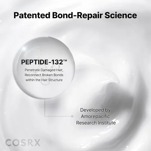 Miniatura 3 de COSRX PEPTIDE 132 Tratamiento de reparación de cabello (tamaño viaje) – Mascarilla capilar para cabello dañado y seco, repara roturas y puntas