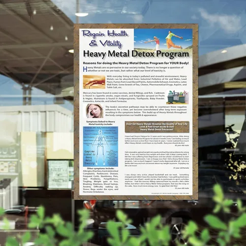 Miniatura 3 de Better Health Company Heavy Metal Detox 11 X 17 pulgadas laminado cartel promocional para promover cualquier baño de desintoxicación de pies