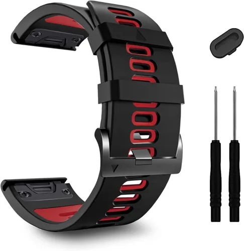 Miniatura 22 de ZPJPPLX 26mm Correas de reloj de fácil ajuste para tactix 8 Fenix 8 51mm 7X Pro 6X 5X, correas deportivas de silicona suave compatibles para Garmin